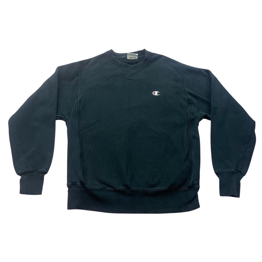Champion Reverse Weave Black Crewneck Sweatshirt
